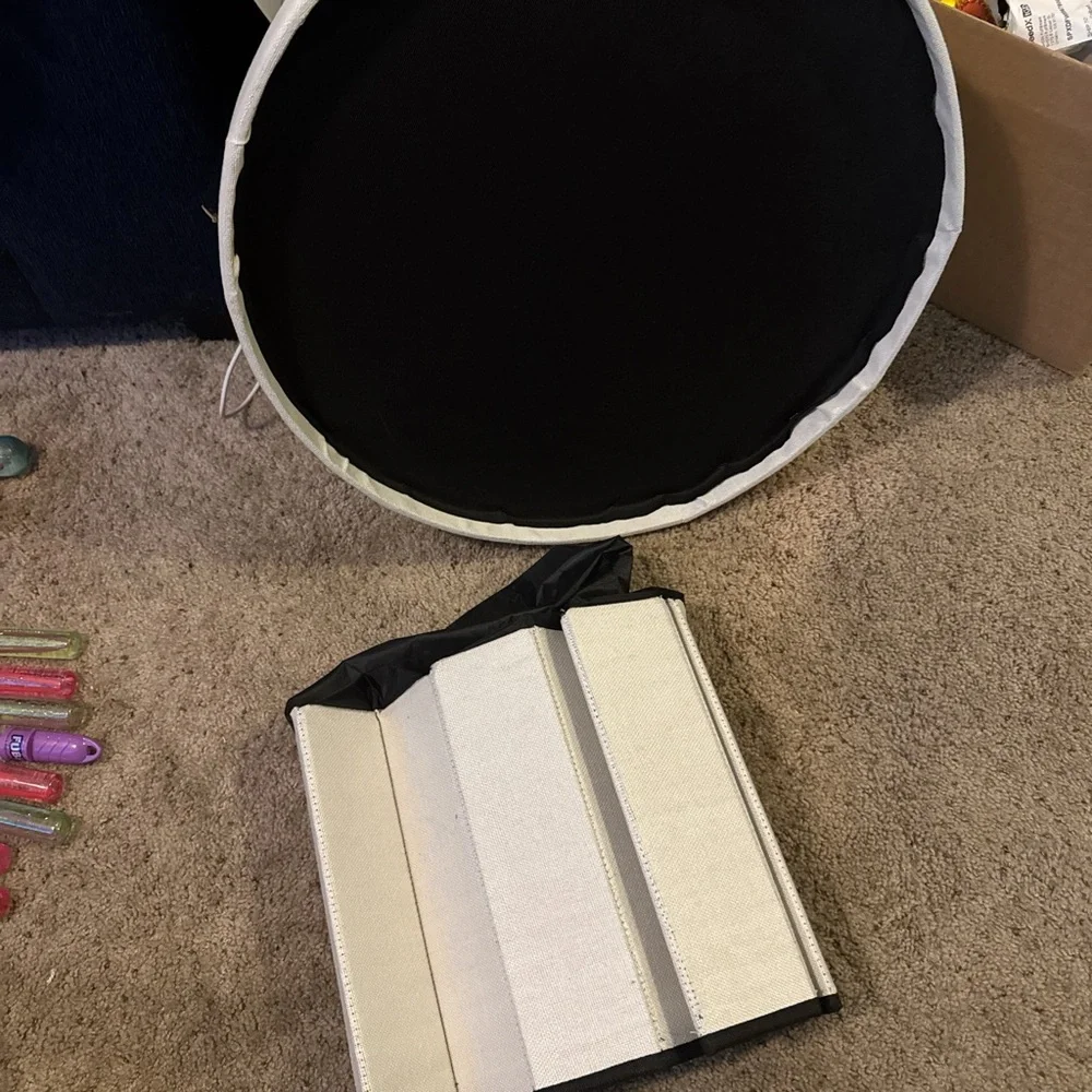 Elegant Cream Ottoman